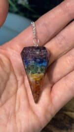 🌈✨Orgon Chakra Pendel mit Bergkristall-Perle – handverlesen aus Idar-Oberstein✨🌈 – Bild 3
