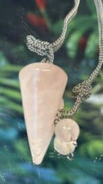 💗 Rosenquarz Pendel mit Rosenquarzperle – Handverlesen für Nurse Soul Angel 💗